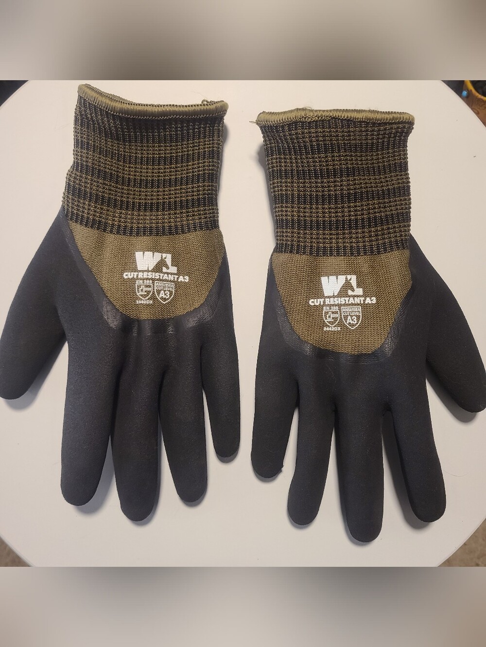 WL A3 Cut Resistant Black Work Gloves